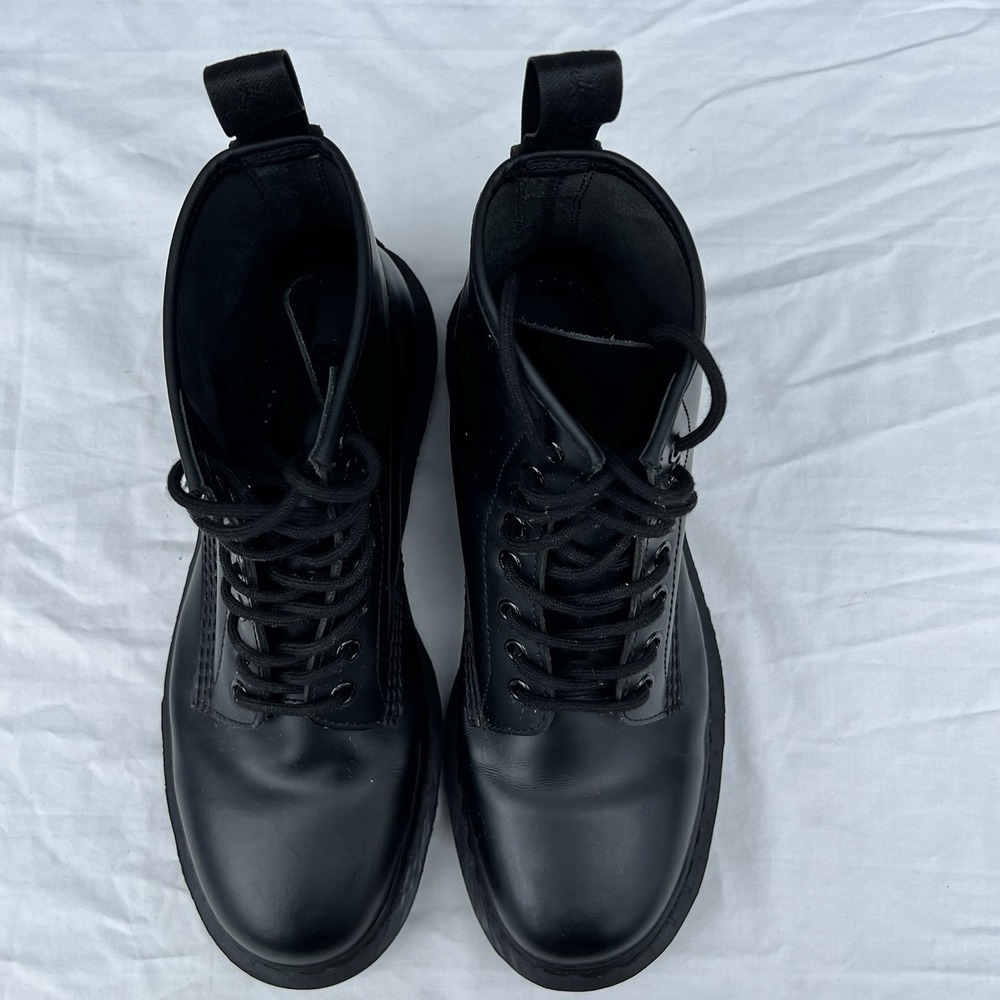 Dr. Martens 1460 Mono Smooth Leather Lace Up Boots Black Men's US 9 EU 42 Moto - Picture 3 of 13